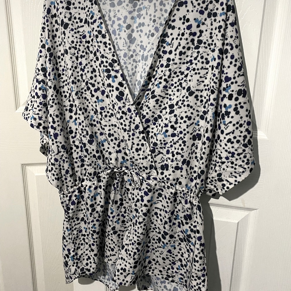Romper with Graffiti Dot Print, Size Small